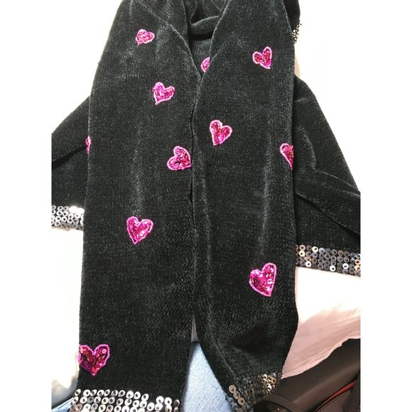 Vintage Berek Pink Sequin Teddy Bear/Heart Sweater (Valentines Day) size Medium - Picture 12 of 12